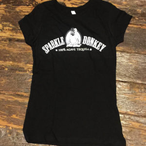 Sparkle Donkey Women's Black T-Shirt {Black}